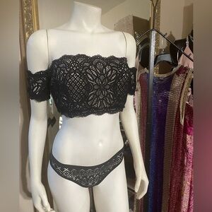 Victoria Secret Dream Angels Bralette Bra & Panty Sexy Off the Shoulders Bra 🆕